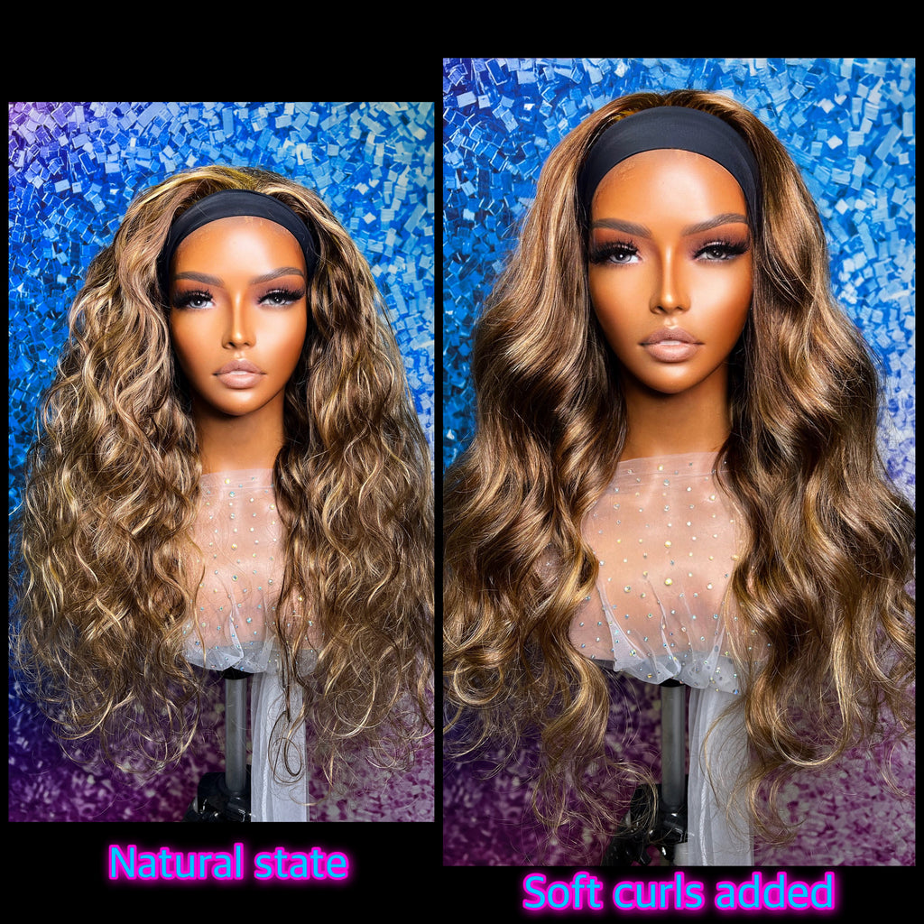 Highlight headband wig